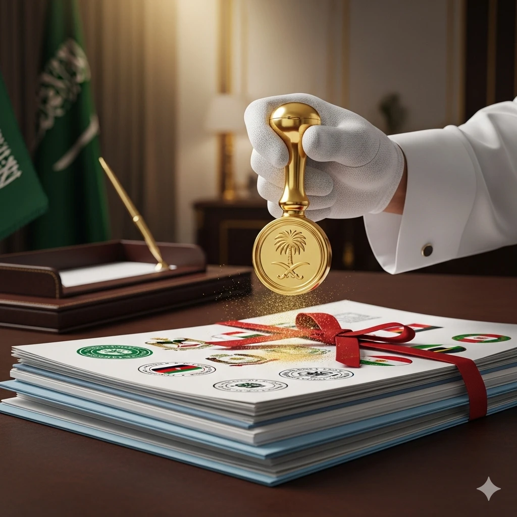 Contract authentication service from embassies and foreign entities in Saudi Arabia
